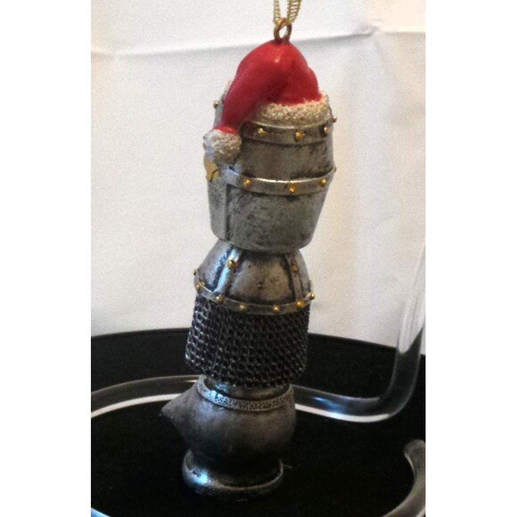 Medieval Helms Totem Holiday Ornament 1½"Wx2"Dx5"H - Picture 2 of 8